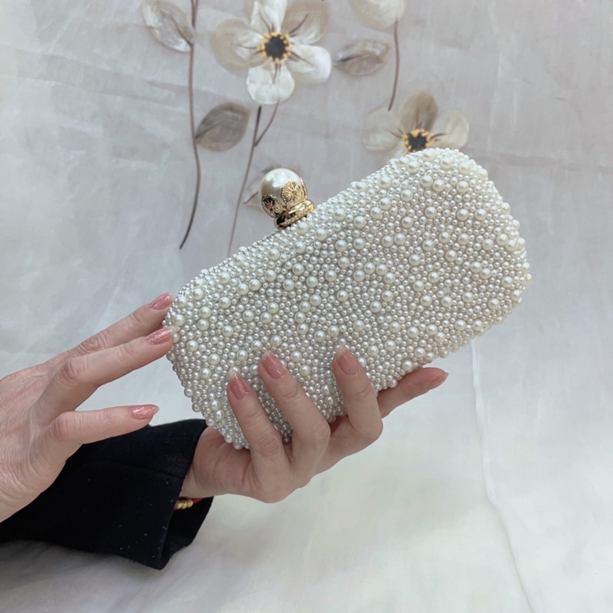 Evening Bag Beaded - Luxe Bruiloft Avondjurk Tas Keten Schoudertas