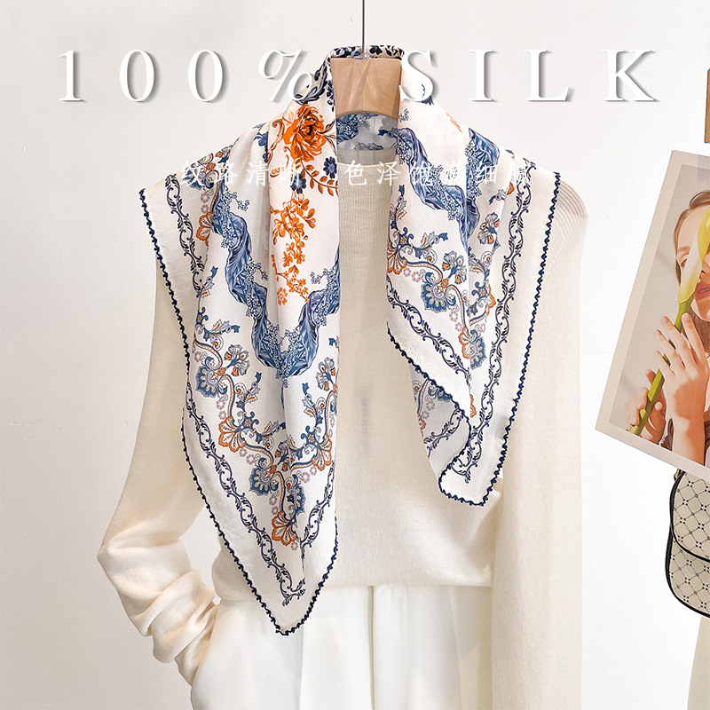 Women Bags Daily Use - Luxe 100% moerbeizijde vierkante sjaal 70