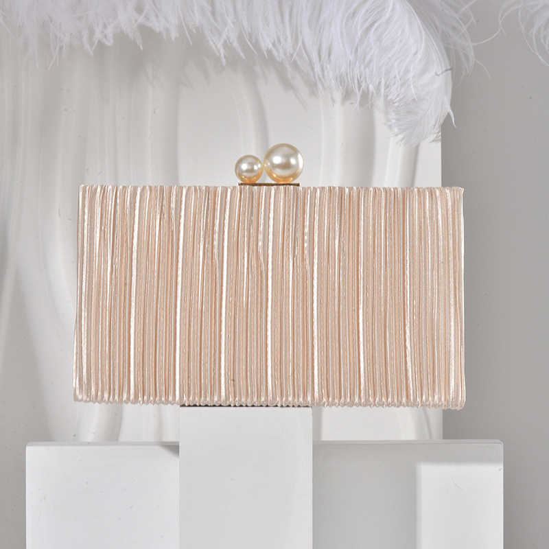 Evening Bag Beaded - Pure kleur glinsterende stoffen clutch tas