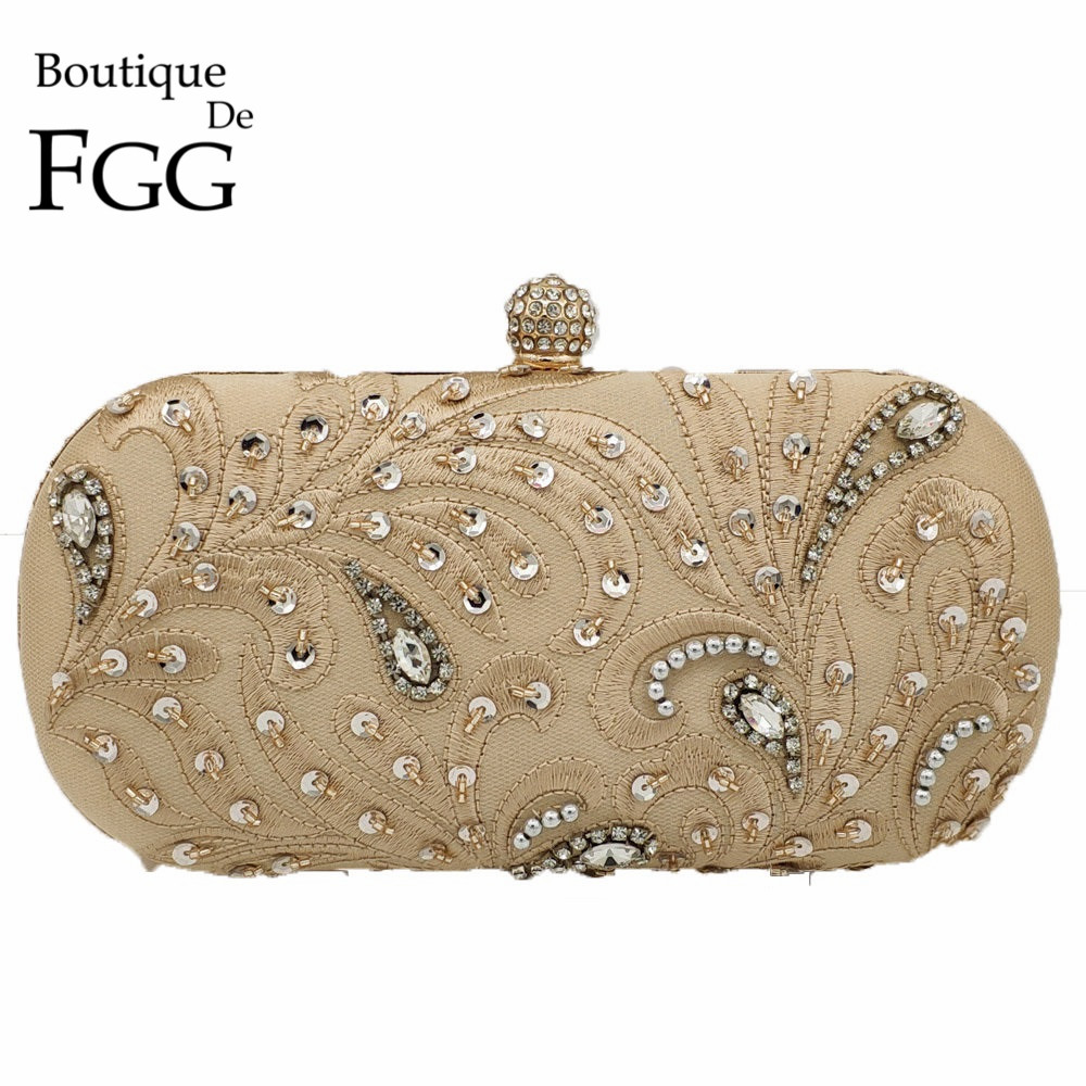 Evening Bag Beaded - Boutique De Fgg Vintage Pailletten Kristallen