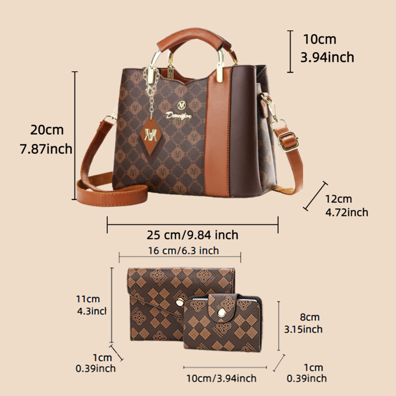 3-delige dameshandtasset met t - Women Bags Designer recensie en prijs