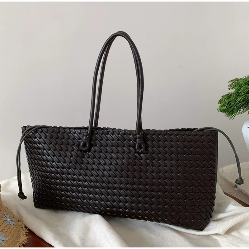 Designer luxe PU geweven tote  - Women Bags Work recensie en prijs