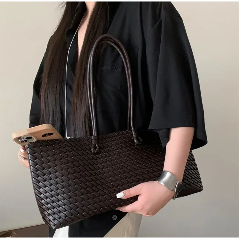Designer luxe PU geweven tote  - Women Bags Work recensie en prijs