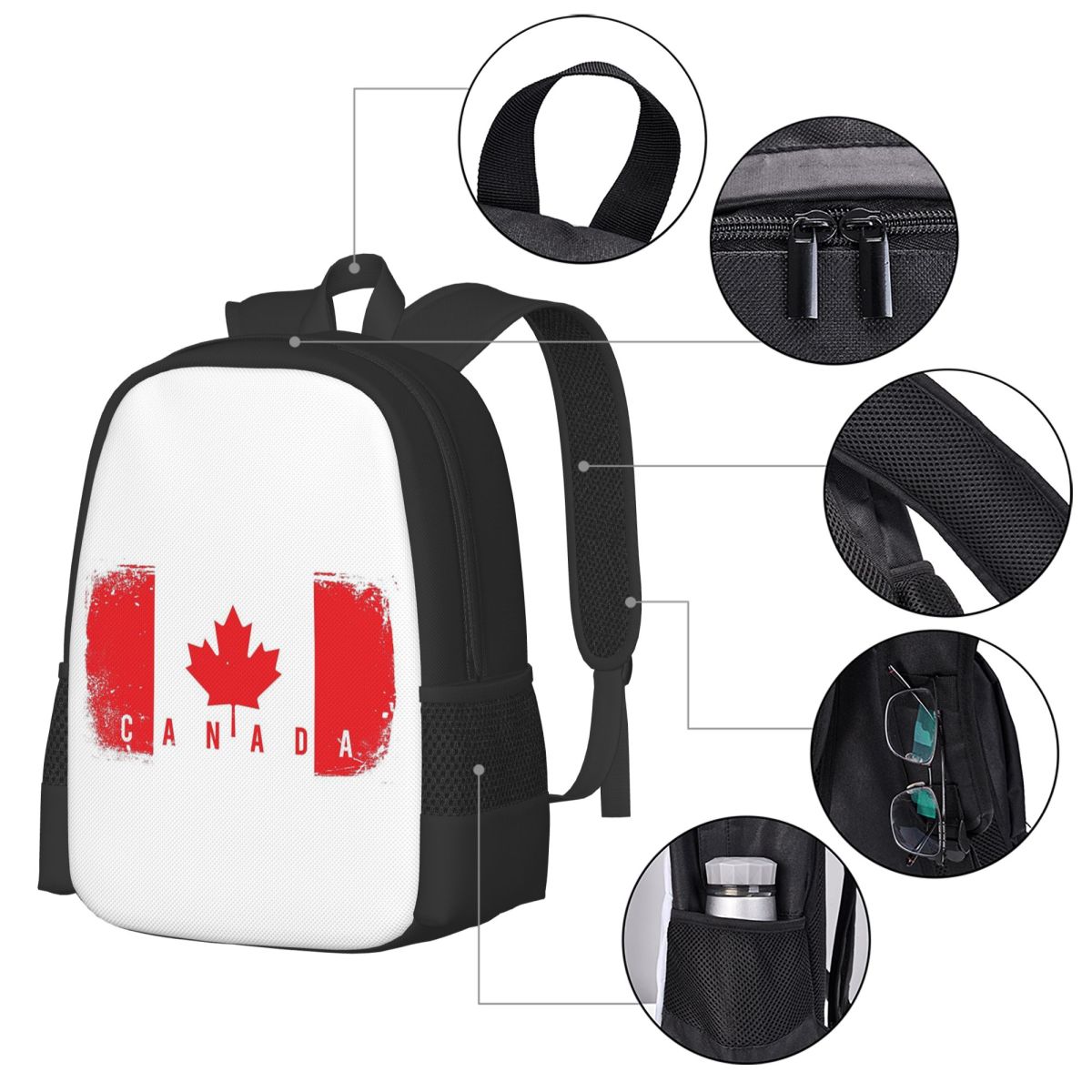 Canada Flag Student Rugzak Sch - Women Bags In Canada recensie en prijs