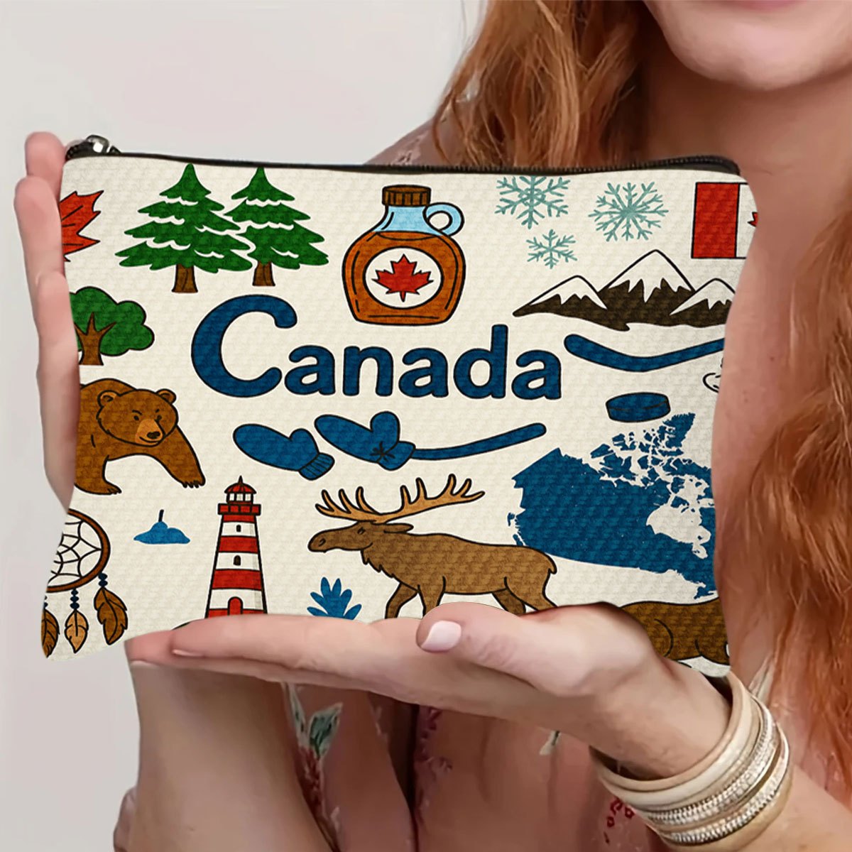Een make-uptasje met Canada-th - Women Bags In Canada recensie en prijs